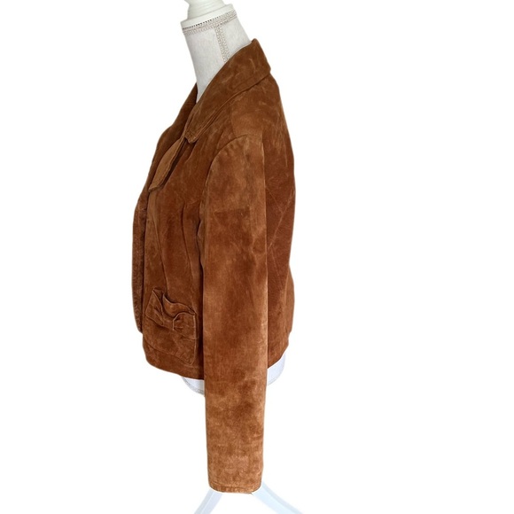 Vintage Live A Little Brown Leather Jacket Size Large - Picture 3 of 11